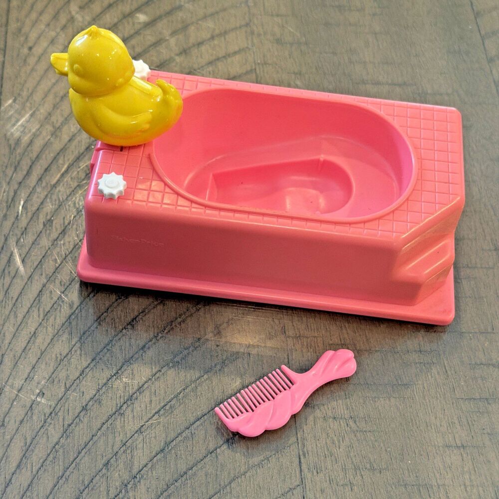 VINTAGE barbie BATHTIME FUN KELLY bathtub BARBIE BABY SISTER  #14552 1995 pink